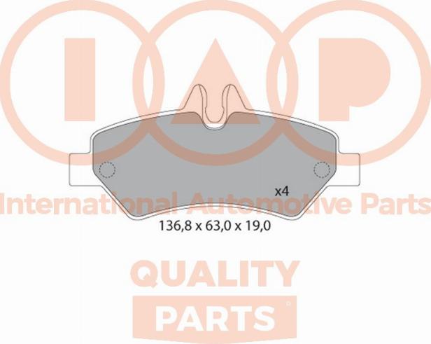 IAP QUALITY PARTS 704-54014 - Kit de plaquettes de frein, frein à disque cwaw.fr