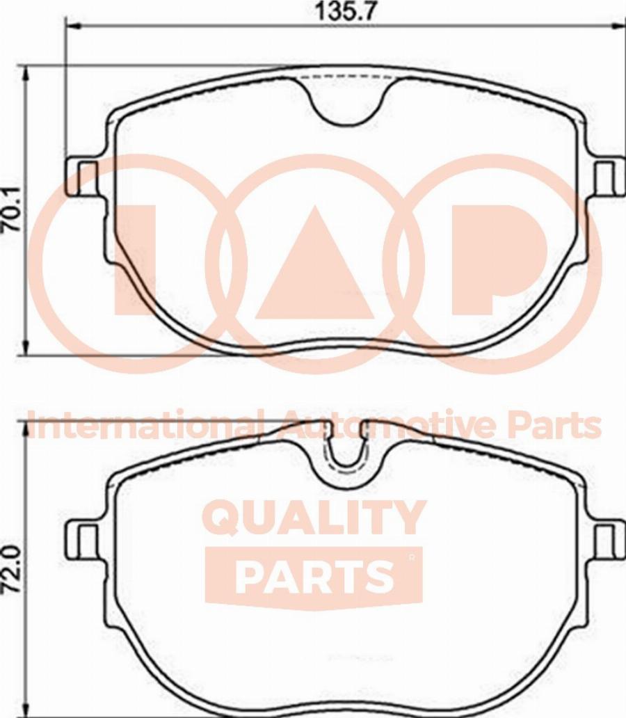 IAP QUALITY PARTS 704-50064P - Kit de plaquettes de frein, frein à disque cwaw.fr