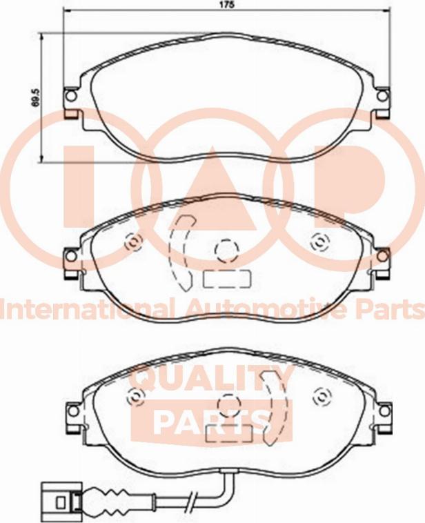 IAP QUALITY PARTS 704-50033P - Kit de plaquettes de frein, frein à disque cwaw.fr