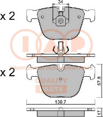 IAP QUALITY PARTS 704-51151P - Kit de plaquettes de frein, frein à disque cwaw.fr