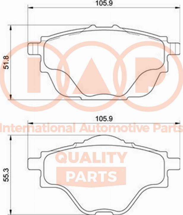 IAP QUALITY PARTS 704-52033P - Kit de plaquettes de frein, frein à disque cwaw.fr