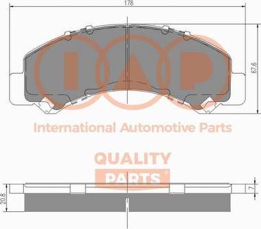 IAP QUALITY PARTS 704-09094X - Kit de plaquettes de frein, frein à disque cwaw.fr