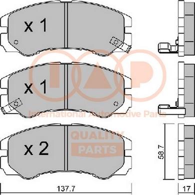 IAP QUALITY PARTS 704-09013P - Kit de plaquettes de frein, frein à disque cwaw.fr