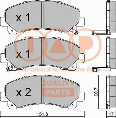 IAP QUALITY PARTS 704-09023P - Kit de plaquettes de frein, frein à disque cwaw.fr