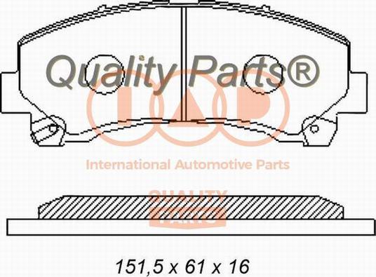 IAP QUALITY PARTS 704-09023X - Kit de plaquettes de frein, frein à disque cwaw.fr