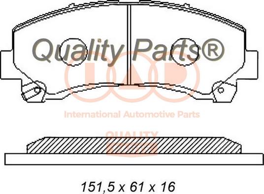 IAP QUALITY PARTS 704-09023 - Kit de plaquettes de frein, frein à disque cwaw.fr