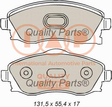 IAP QUALITY PARTS 704-09133X - Kit de plaquettes de frein, frein à disque cwaw.fr