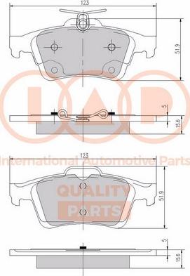 IAP QUALITY PARTS 704-04043 - Kit de plaquettes de frein, frein à disque cwaw.fr