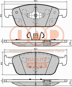 IAP QUALITY PARTS 704-04042 - Kit de plaquettes de frein, frein à disque cwaw.fr