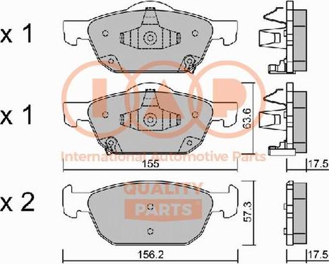 IAP QUALITY PARTS 704-06044P - Kit de plaquettes de frein, frein à disque cwaw.fr