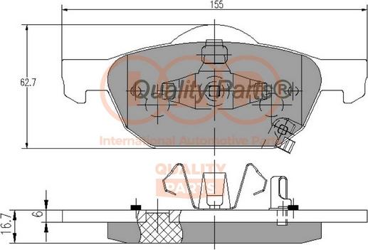 IAP QUALITY PARTS 704-06044 - Kit de plaquettes de frein, frein à disque cwaw.fr