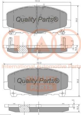 IAP QUALITY PARTS 704-06045 - Kit de plaquettes de frein, frein à disque cwaw.fr