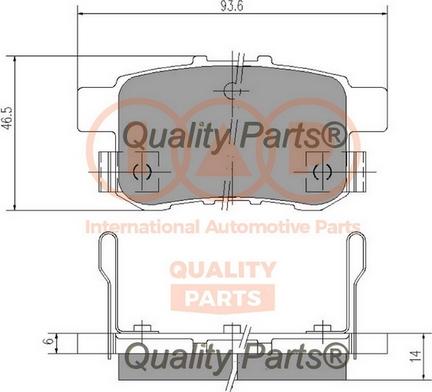 IAP QUALITY PARTS 704-06046 - Kit de plaquettes de frein, frein à disque cwaw.fr