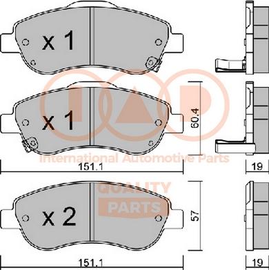 IAP QUALITY PARTS 704-06065P - Kit de plaquettes de frein, frein à disque cwaw.fr