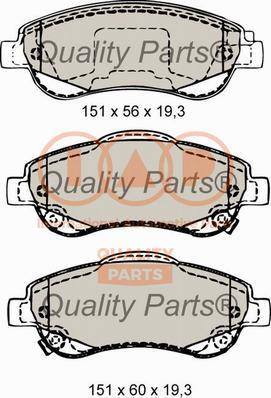 IAP QUALITY PARTS 704-06065 - Kit de plaquettes de frein, frein à disque cwaw.fr