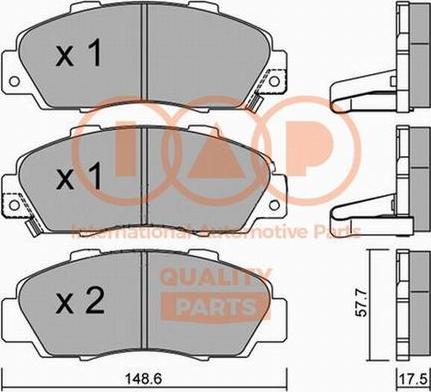 IAP QUALITY PARTS 704-06060P - Kit de plaquettes de frein, frein à disque cwaw.fr