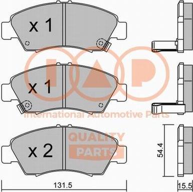 IAP QUALITY PARTS 704-06014P - Kit de plaquettes de frein, frein à disque cwaw.fr