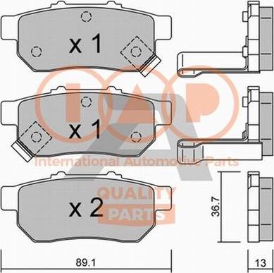 IAP QUALITY PARTS 704-06016P - Kit de plaquettes de frein, frein à disque cwaw.fr