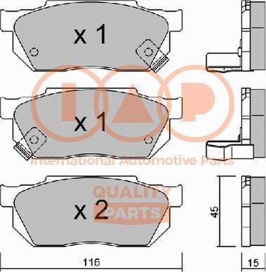 IAP QUALITY PARTS 704-06013P - Kit de plaquettes de frein, frein à disque cwaw.fr