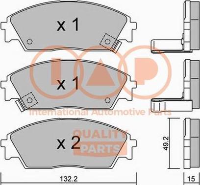 IAP QUALITY PARTS 704-06012P - Kit de plaquettes de frein, frein à disque cwaw.fr