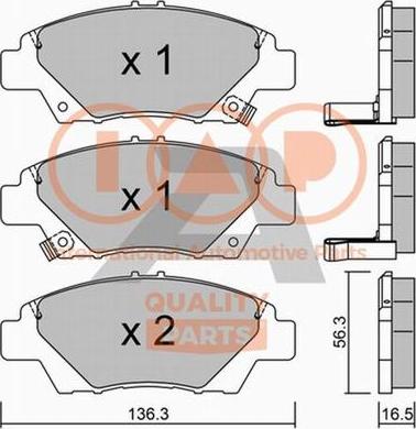 IAP QUALITY PARTS 704-06082P - Kit de plaquettes de frein, frein à disque cwaw.fr