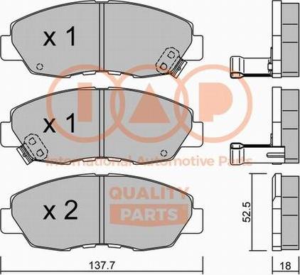 IAP QUALITY PARTS 704-06036P - Kit de plaquettes de frein, frein à disque cwaw.fr