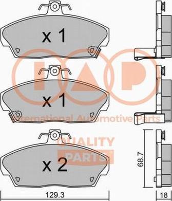 IAP QUALITY PARTS 704-06021P - Kit de plaquettes de frein, frein à disque cwaw.fr