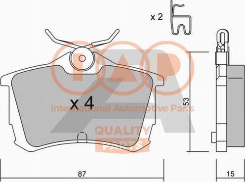 IAP QUALITY PARTS 704-06027P - Kit de plaquettes de frein, frein à disque cwaw.fr