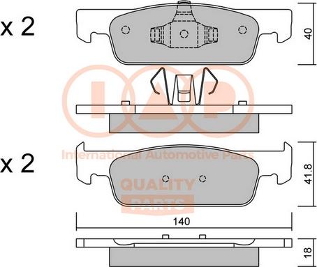 IAP QUALITY PARTS 704-00101P - Kit de plaquettes de frein, frein à disque cwaw.fr