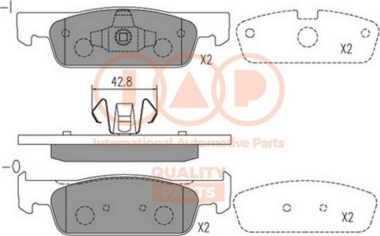 IAP QUALITY PARTS 704-00101 - Kit de plaquettes de frein, frein à disque cwaw.fr