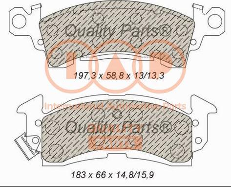 IAP QUALITY PARTS 704-01010 - Kit de plaquettes de frein, frein à disque cwaw.fr