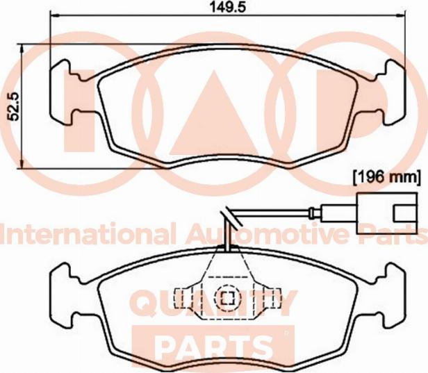 IAP QUALITY PARTS 704-08040 - Kit de plaquettes de frein, frein à disque cwaw.fr