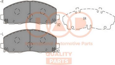 IAP QUALITY PARTS 704-08011 - Kit de plaquettes de frein, frein à disque cwaw.fr