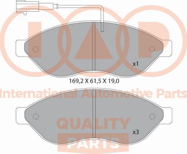 IAP QUALITY PARTS 704-08030 - Kit de plaquettes de frein, frein à disque cwaw.fr