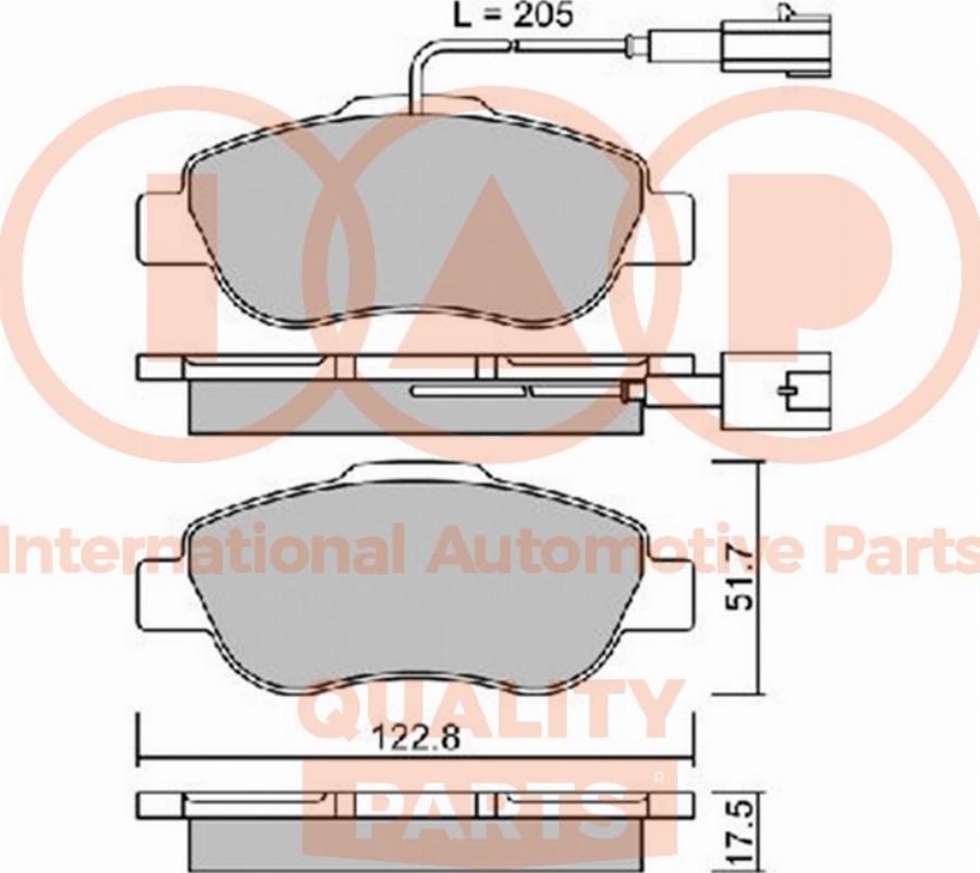 IAP QUALITY PARTS 704-08021 - Kit de plaquettes de frein, frein à disque cwaw.fr