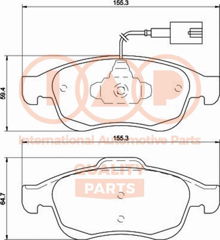 IAP QUALITY PARTS 704-08103 - Kit de plaquettes de frein, frein à disque cwaw.fr