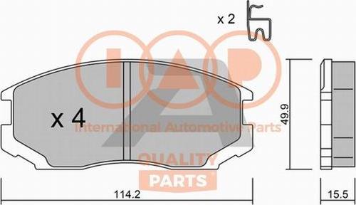 IAP QUALITY PARTS 704-03097P - Kit de plaquettes de frein, frein à disque cwaw.fr