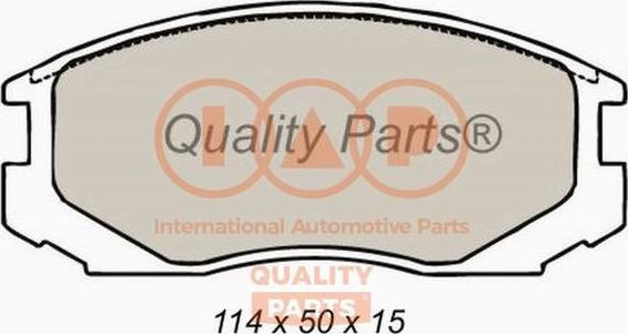 IAP QUALITY PARTS 704-03097X - Kit de plaquettes de frein, frein à disque cwaw.fr