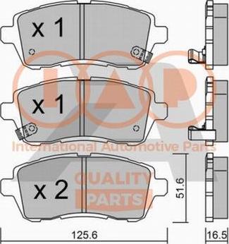 IAP QUALITY PARTS 704-03100P - Kit de plaquettes de frein, frein à disque cwaw.fr