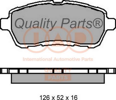 IAP QUALITY PARTS 704-03100 - Kit de plaquettes de frein, frein à disque cwaw.fr