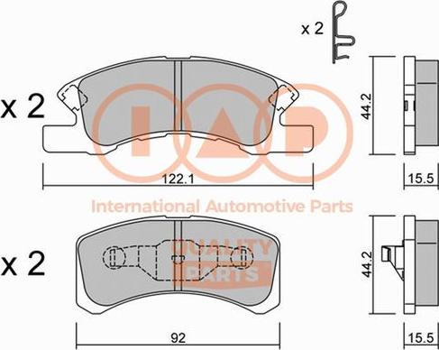 IAP QUALITY PARTS 704-03110P - Kit de plaquettes de frein, frein à disque cwaw.fr