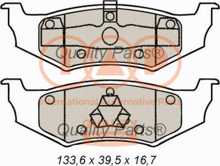 IAP QUALITY PARTS 704-02050 - Kit de plaquettes de frein, frein à disque cwaw.fr