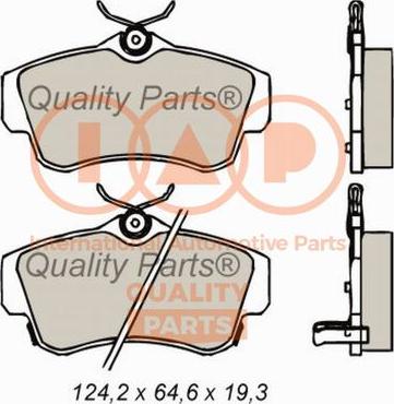 IAP QUALITY PARTS 704-02060 - Kit de plaquettes de frein, frein à disque cwaw.fr