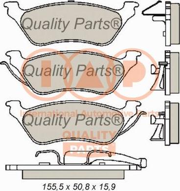 IAP QUALITY PARTS 704-02015 - Kit de plaquettes de frein, frein à disque cwaw.fr