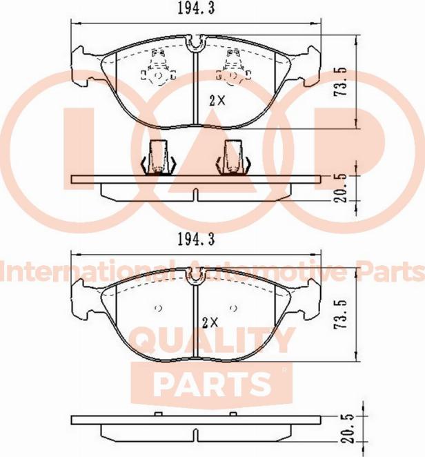 IAP QUALITY PARTS 704-02080 - Kit de plaquettes de frein, frein à disque cwaw.fr