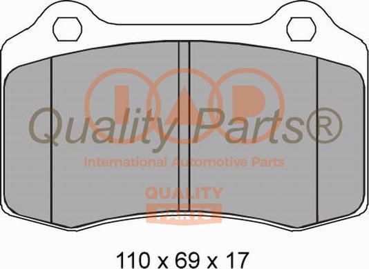 IAP QUALITY PARTS 704-02075 - Kit de plaquettes de frein, frein à disque cwaw.fr