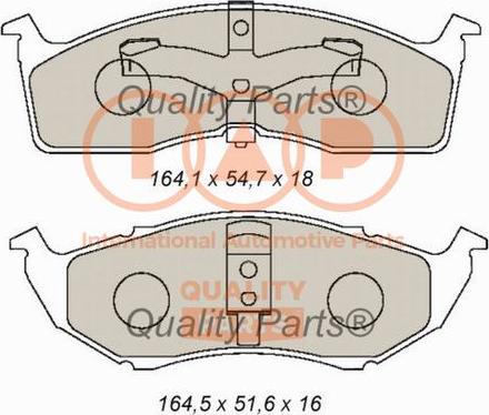 IAP QUALITY PARTS 704-02070 - Kit de plaquettes de frein, frein à disque cwaw.fr