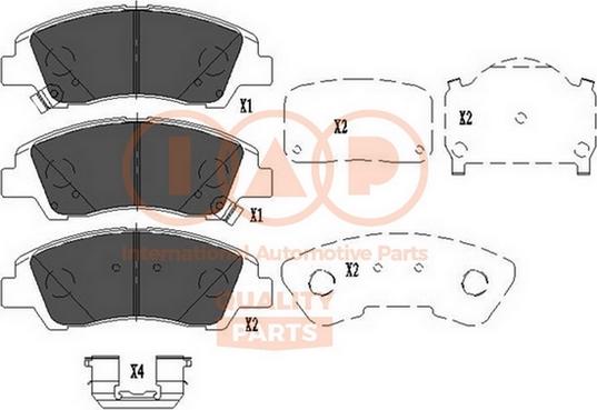 IAP QUALITY PARTS 704-07094 - Kit de plaquettes de frein, frein à disque cwaw.fr