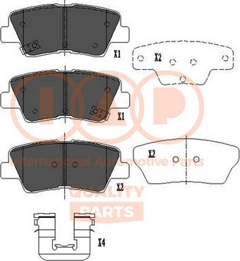 IAP QUALITY PARTS 704-07095 - Kit de plaquettes de frein, frein à disque cwaw.fr