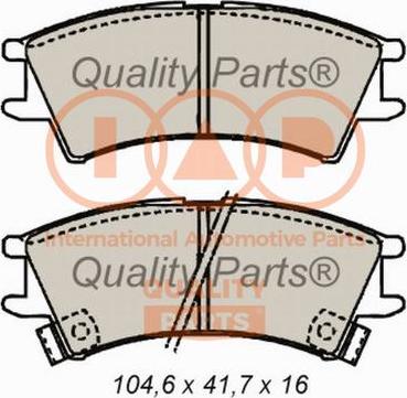 IAP QUALITY PARTS 704-07090 - Kit de plaquettes de frein, frein à disque cwaw.fr